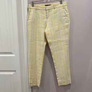 Banana Republic Avery Petite 00P, Yellow/White/Black Stripes
